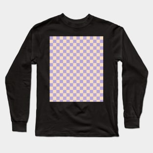 lavender checkerboard Long Sleeve T-Shirt